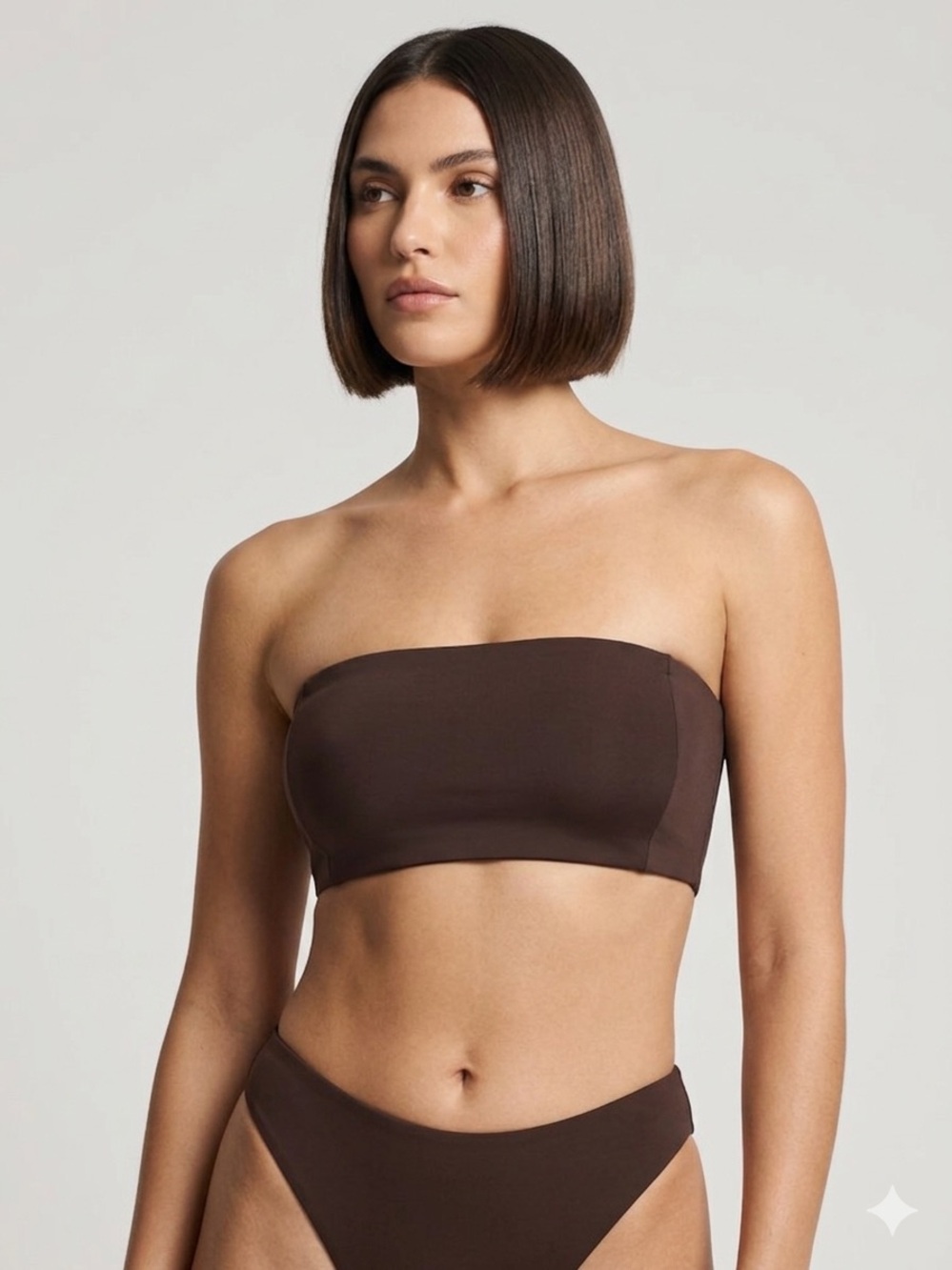 Myra Swim Chocolate Bandeau Bikini Set - Daria & Yris Small NWT